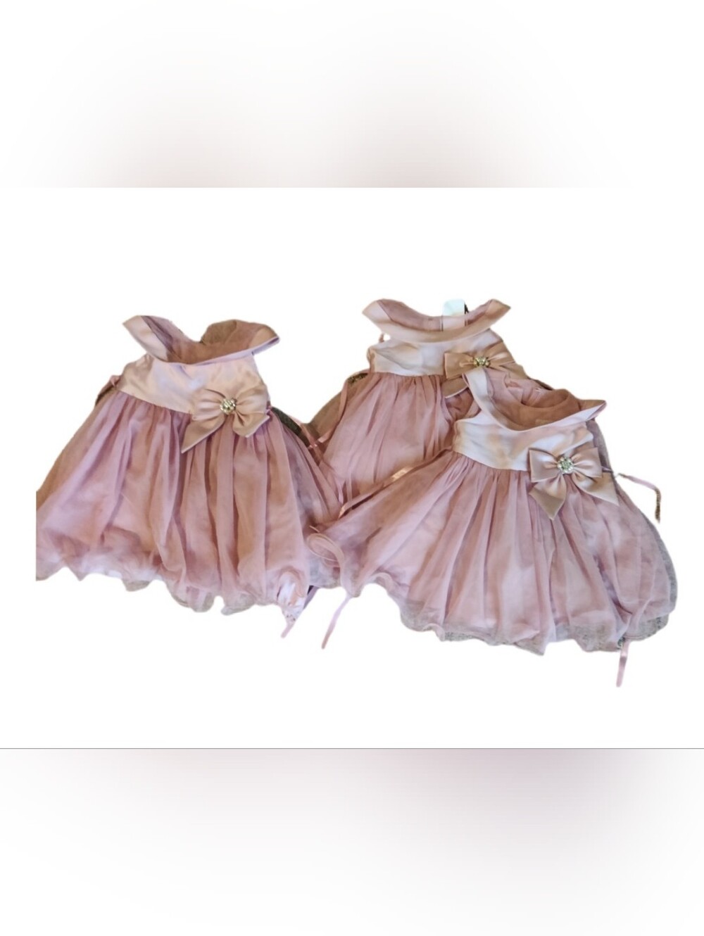 Rare Edition TWIN 6-9 Month Dress And 18 Month Dress Mauve Pink